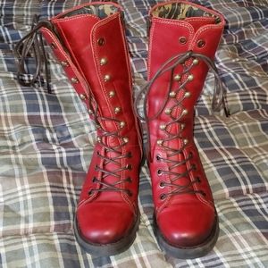 Fly London Red Boots sz 39